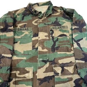 US Army Woodland Camo Jacket Men's Long Shirt Hot Weather Combat Coat Camouflage